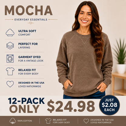 Pigment Dyed Sweatshirt With Pockets