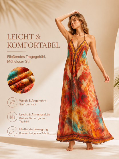 🌺 Sunset Print Maxi Dress