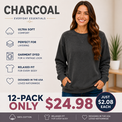 Pigment Dyed Sweatshirt With Pockets